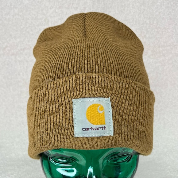 Carhartt Knit Beanie Winter Hat-Brown-Snow-Boho-Bohemian-Casual-Classic-Outdoor - Picture 2 of 8